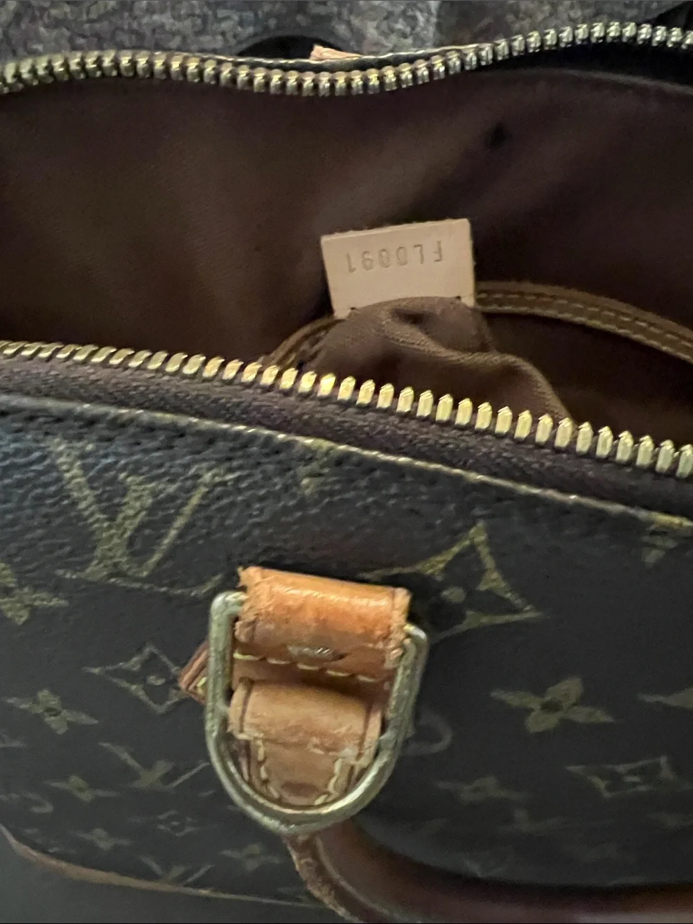 Louis Vuitton Brown Monogram Canvas Toiletry Bag with Tan Leather Trim